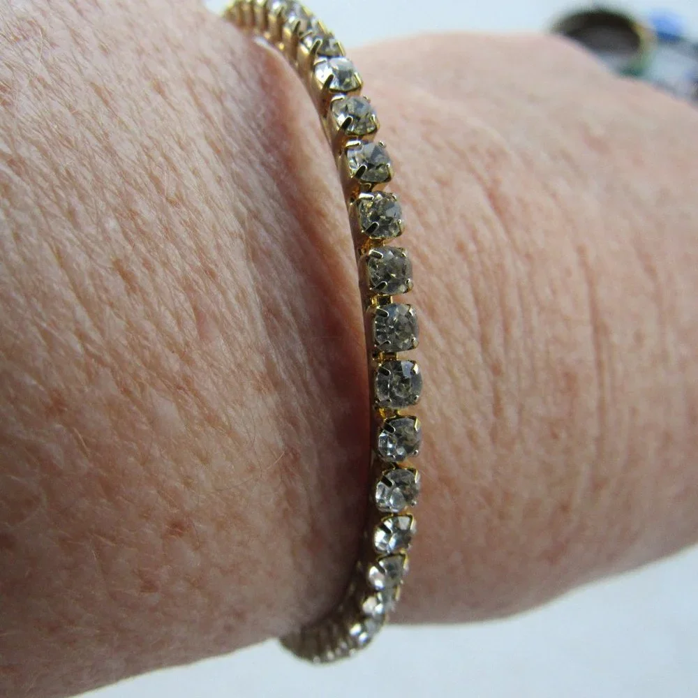 Vintage Rhinestone Bangle - Picture 1 of 2